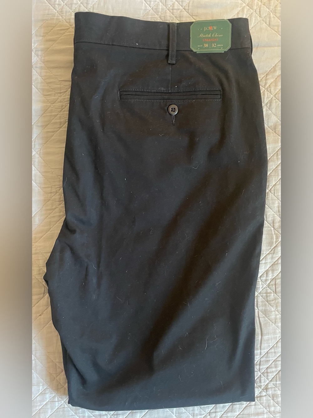J. CREW stretch chino pant in Black Size 38 NWT $98 CR317